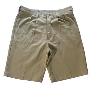 Haggar Tan Flat Front Shorts Versatile Cotton Blend